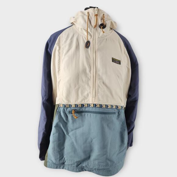 L.L. Bean Jackets & Blazers - L.L.Bean Anorak Jacket Womens 3X 1/4 Zip Colorblock Hooded Windbreaker Outdoors